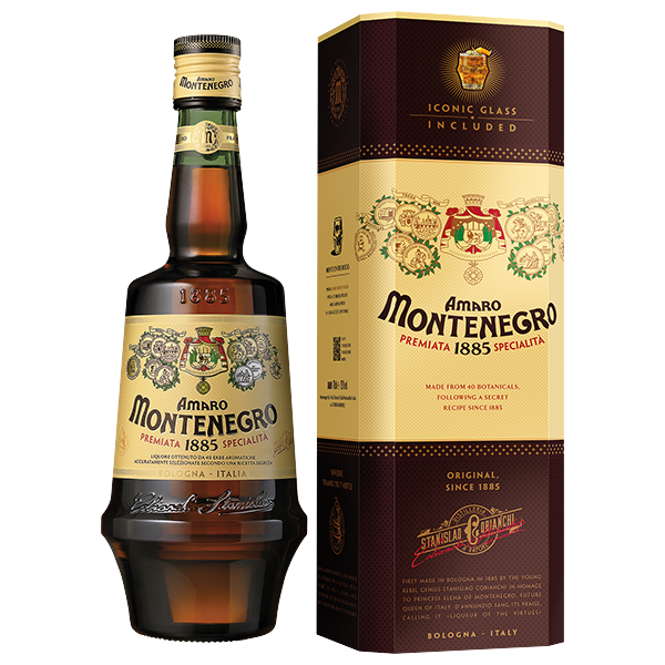 Amaro Montenegro mit Glas